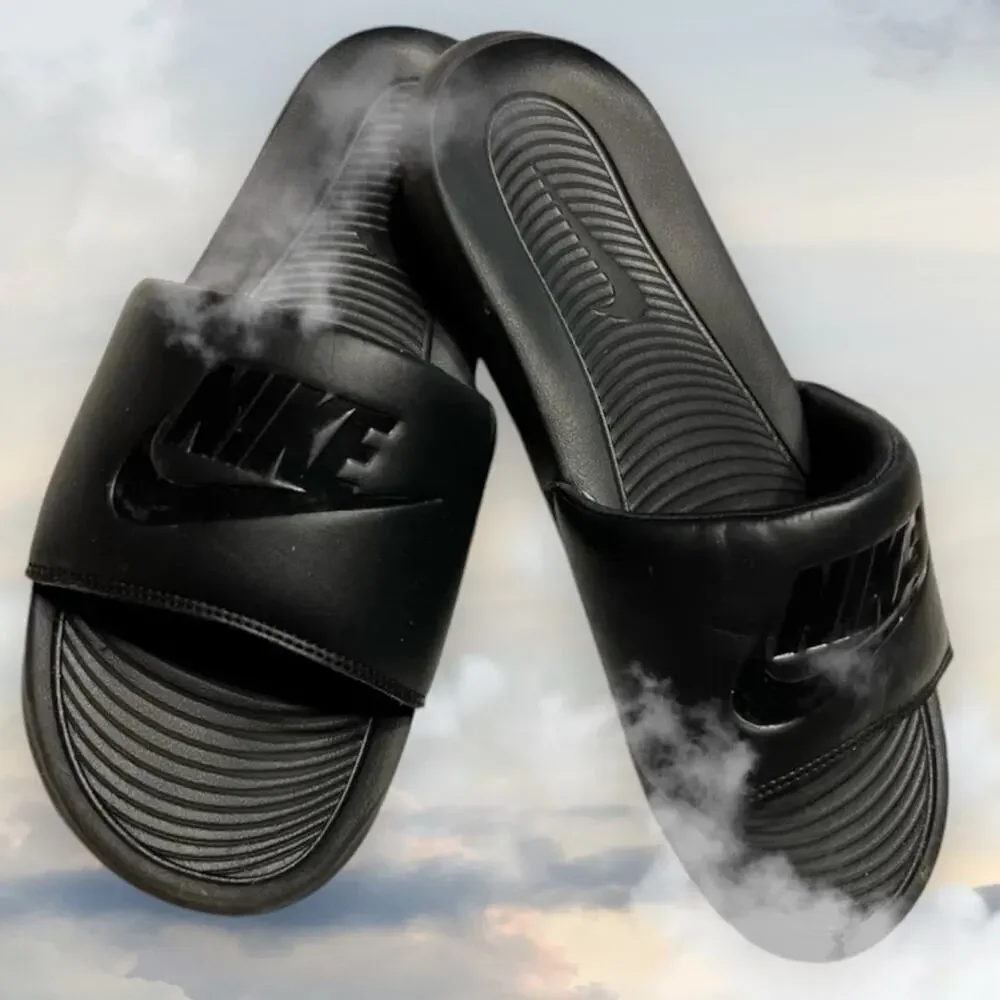 Nike slides, Black, men’s size 13